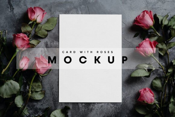 Download Valentines Day Card on Floor Mockup - Mockup Collection