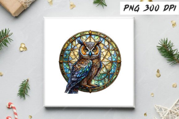 Download Stained Glass Owl Sublimation Clipart - Owl sublimation Collection