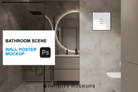 Download Bathroom Canvas Wall Art Mockup - Mockup Collection