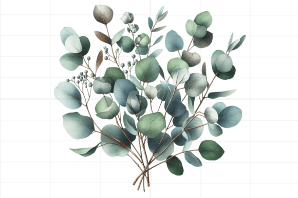 Download Eucalyptus Clipart. Watercolor Greenery - Water Collection