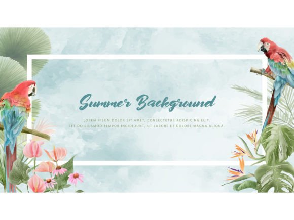 Download Tropical Background Floral Watercolor - Water Collection