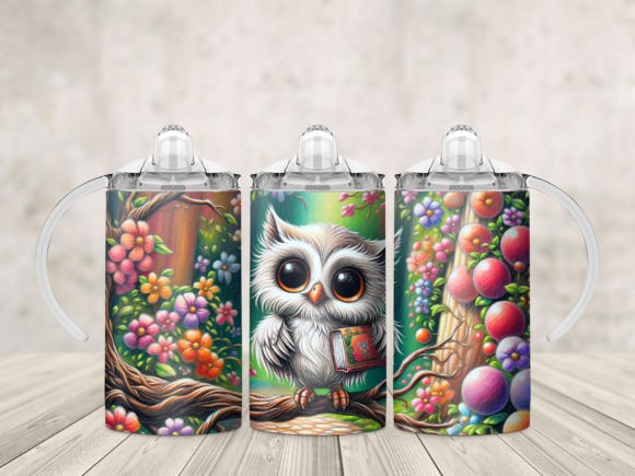 Download Owl 12 Oz Kids Sippy Cup Sublimation PNG - Kids Collection