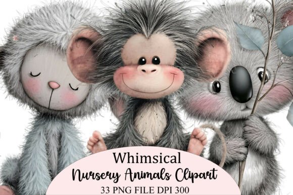 Download Watercolor Nursery Animals Clipart - Water Collection