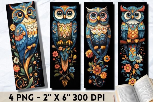 Download Watercolor Owl Printable Bookmarks - Water Collection