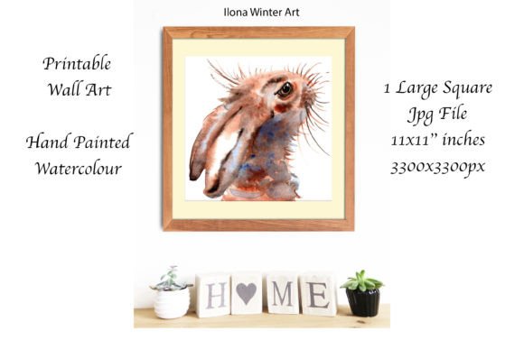 Download Watercolor Hare Printable Wall Art - Printable wall art Collection