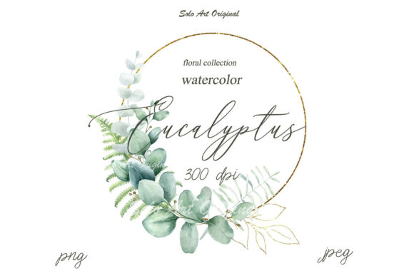 Download Eucalyptus Frame Watercolor Clipart - Water Collection