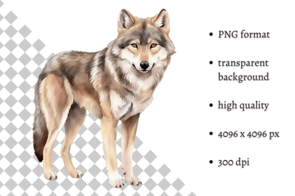Download Watercolor Woodland Wolf PNG Clipart - Water Collection