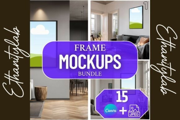 Download Living Room Mockups 2 | Canva &amp; JPEG - Mockup Collection