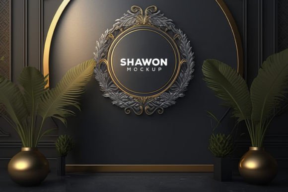 Download Logo Mockup in the Luxury Circle - Mockup Collection
