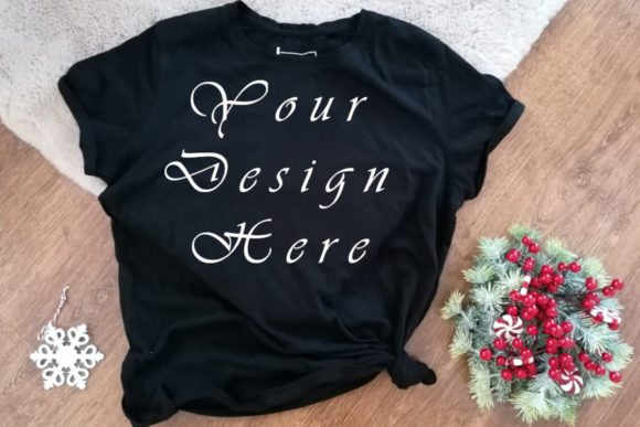 Download Mockups Christmas Black Shirt, Flat Lays - Mockup Collection